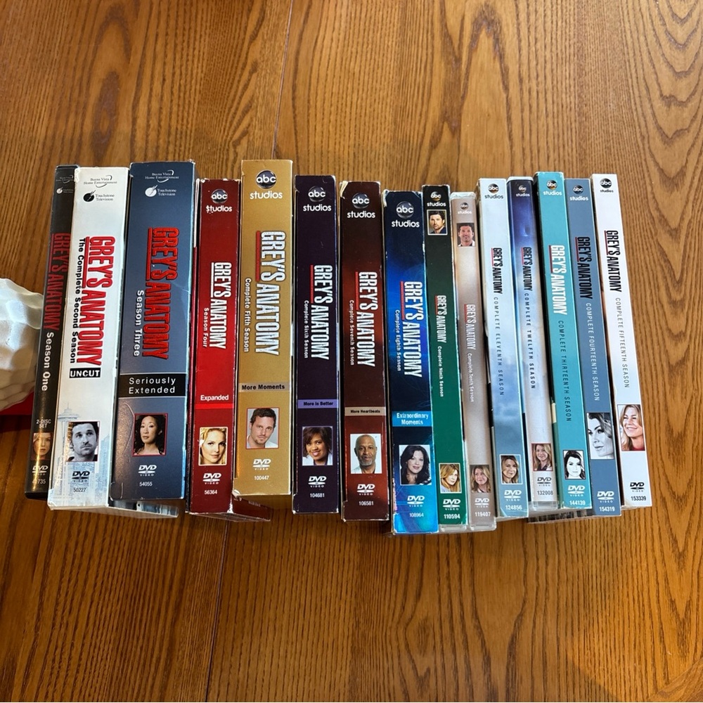 Grey's Anatomy DVD’s seasons 1-15